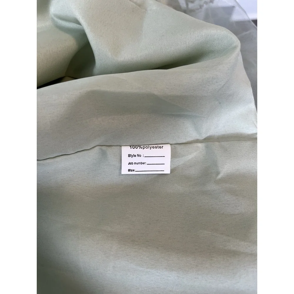 Green Floral Midi Dress with Sheer Puff Sleeves - Picture 11 of 12